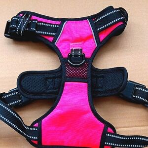Vibrant Pink and Black Dog Harness